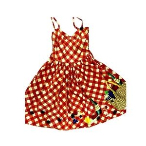 Unique Vintage Red and White Checkered Dress